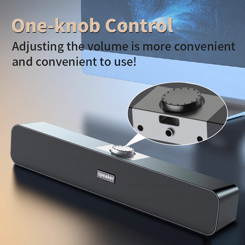 Computer Speaker, Bedrade Usb Desktop Speaker, Stereo Usb Aangedreven Mini Soundbar Voor Pc Tablet Desktop Laptop Mp3 Mac Air/Pro