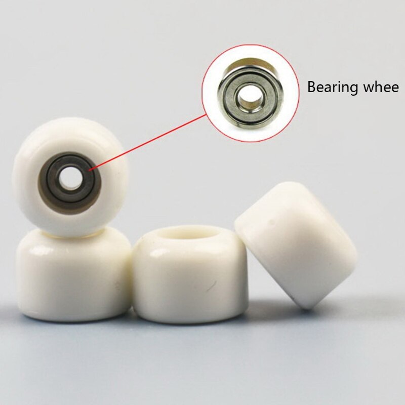4 Pcs/Set Urethane Bearing Wheels for Wooden Fingerboard