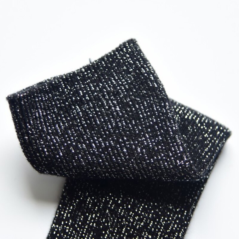 Meias para bebê com glitter, 1 par de meias longas e altas para meninas