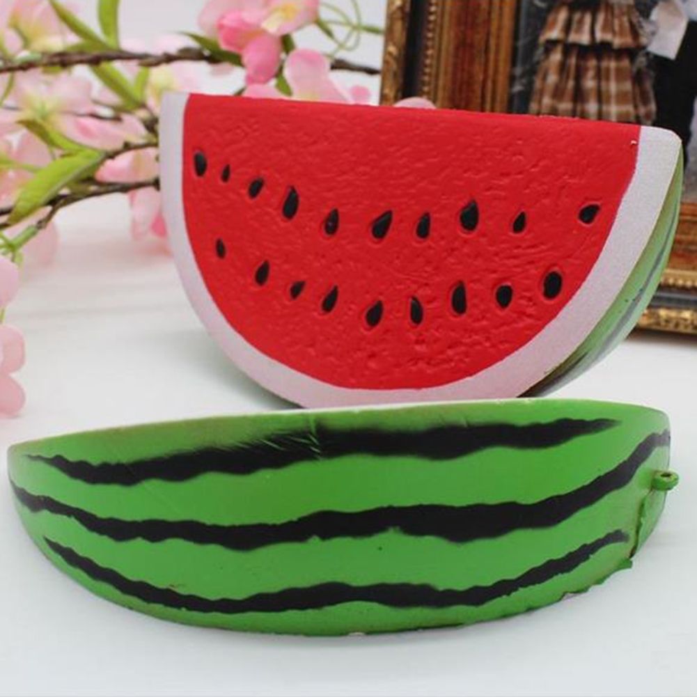 Newest Fruit Cute Squeeze Squishy Watermelon Slow Rising Simulation Stress Stretch Bread Toys