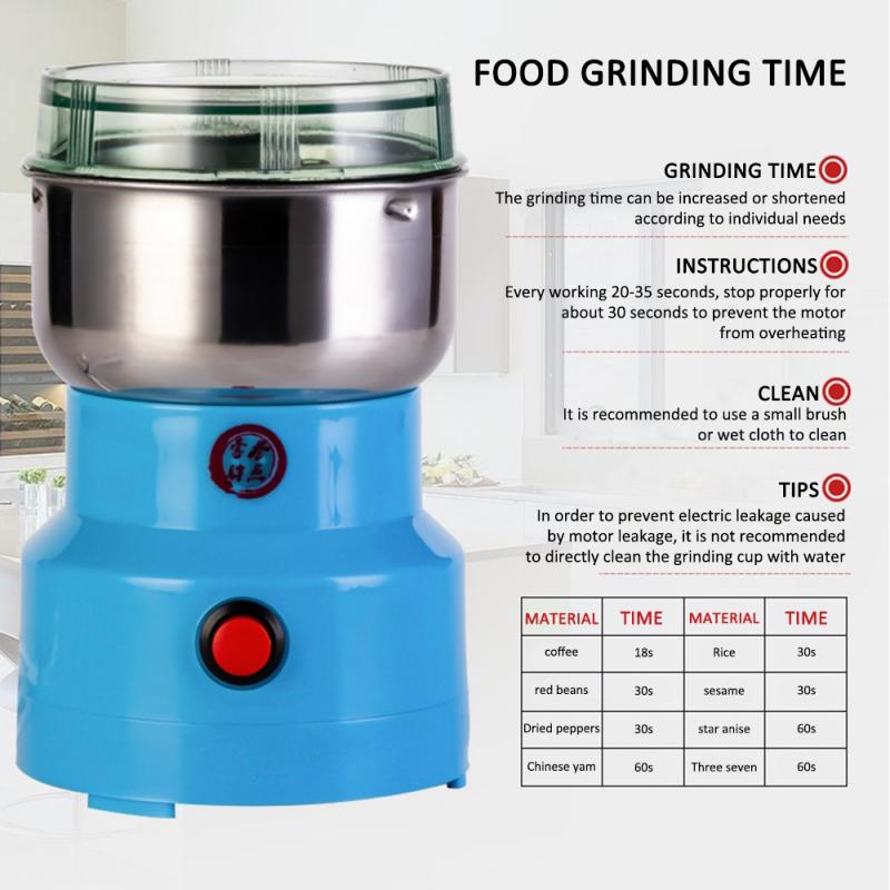 1Pcs Multifunction Smash Machine Electric Coffee Bean Grinder Nut Spice Grinding Coffee Grinder Household Electric Grinder