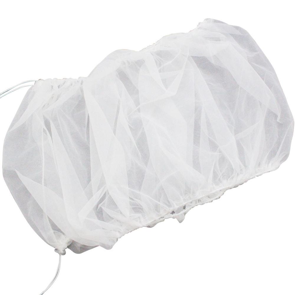 Soft and airy bird cage seed catcher stretch nylon mesh cover parrot cage skirt skirt trap cage bird cage net basket FD: White