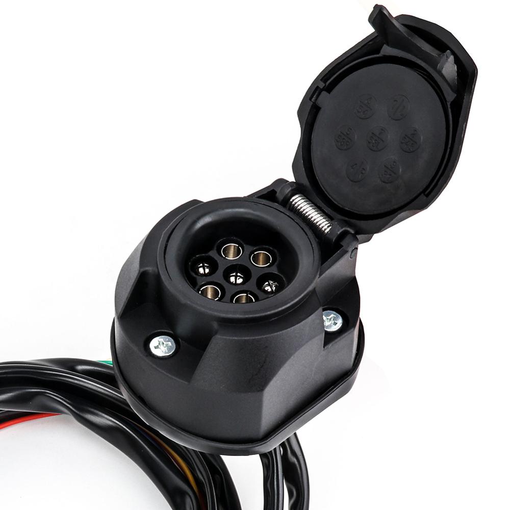 Tirol-boîte à prise de remorque à 7 broches en PVC, étanche avec câble de 1.5m, connecteur de remorque Europe 12V,
