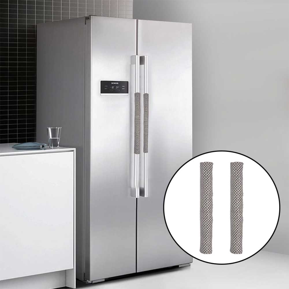 1 Paar Stofdicht Linnen Sticker Fasten Koelkast Deur Wasbare Elektrische Keukenapparatuur Soft Handvat Cover Doek Protector