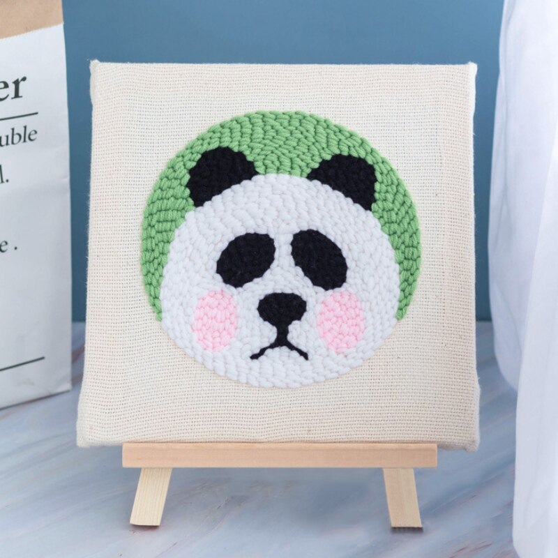 Punch Needle Embroidery Kit with Hoop Needlework Wool Work Beginner-Friendly Sewing Kits Handmade Embroidery Starter Kit DIY: 68A