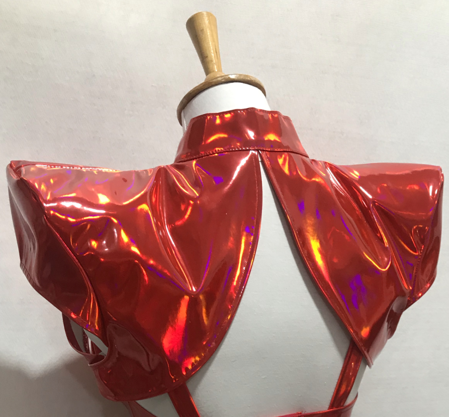 Schulter polster Rüstung Jazz Tanz Unisex Gold Silber Leder Weste männliche Frauen Tänzer Team Performance Kleidung Bar Bühnen zubehör: M / Gold