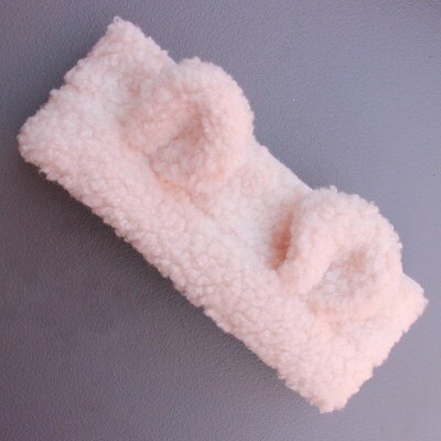 Copricapo stile orecchio cartone animato invernale per bambini fascia per capelli in agnello fascia per bambini bambini ragazze ragazzi accessori per capelli carini: Beige