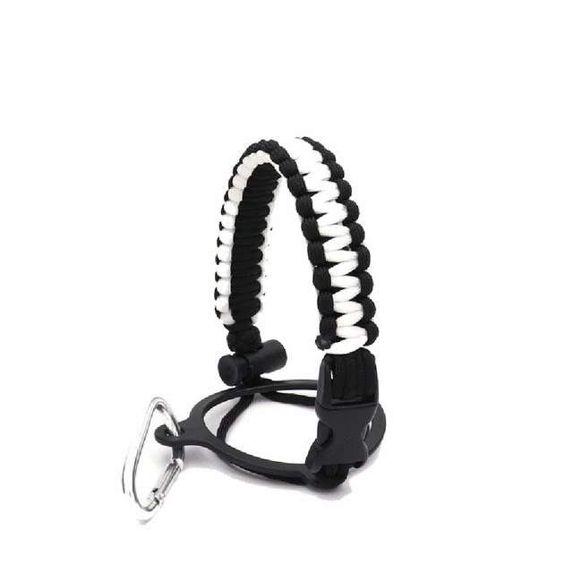 Vattenflaska säkerhetsrep handtag hydroflask paracord rembärare för hydroflaska bred mun flaskor kopp utomhus vandringsredskap: 7