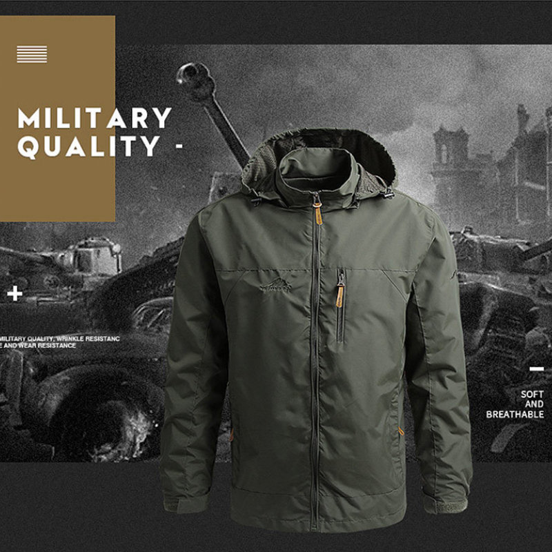 Coupe-vent Hommes DulJacket Imperméable En Plein Air À Capuche Manteau Sports Militaire Taille Européenne S-5XL Terrain Escalade Mince Outwear