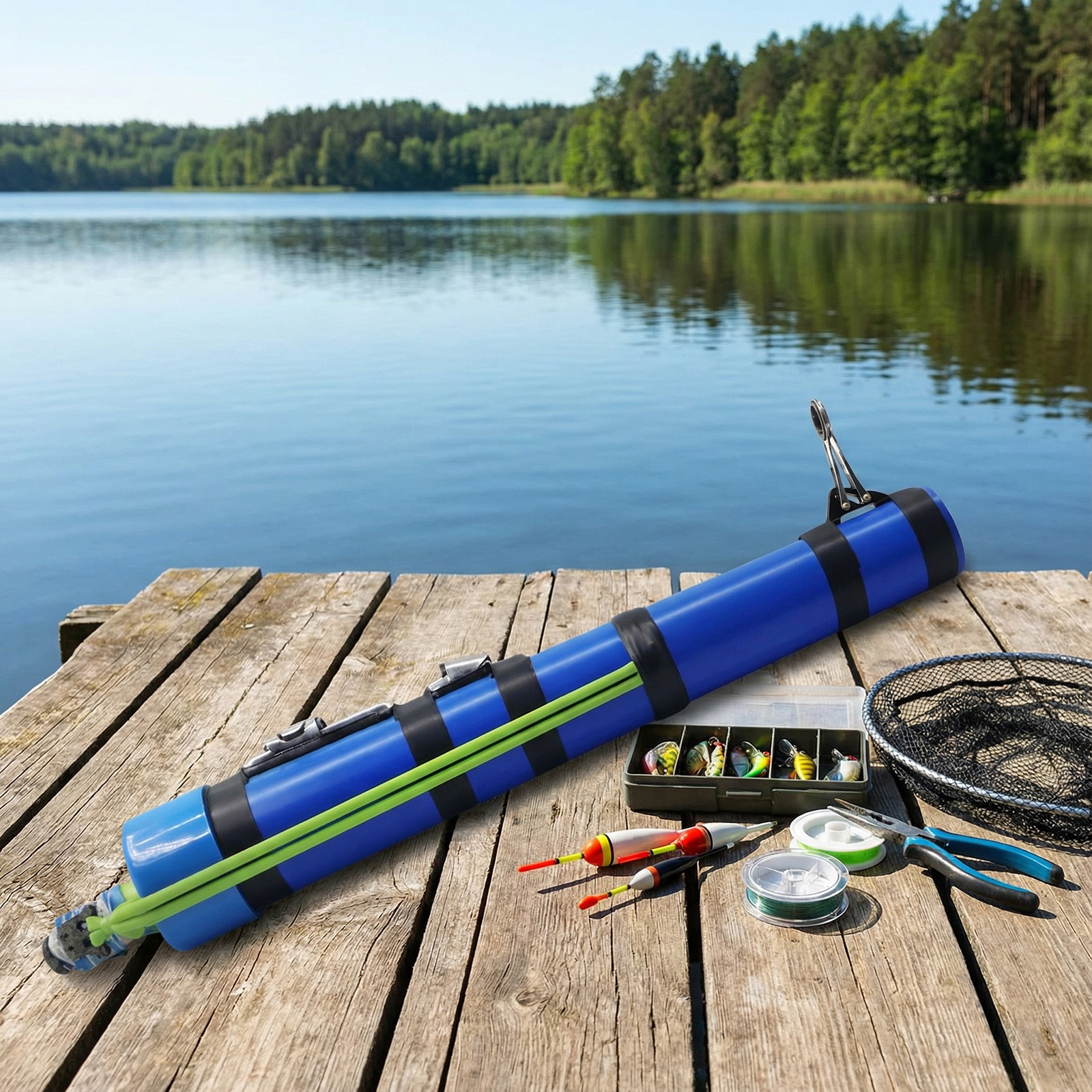 Lure Launcher Fishings Tool Reusable Compact Fishing Rod Holder Fish Bait Launching Equipment for Bass Trout Catfish Saltwater