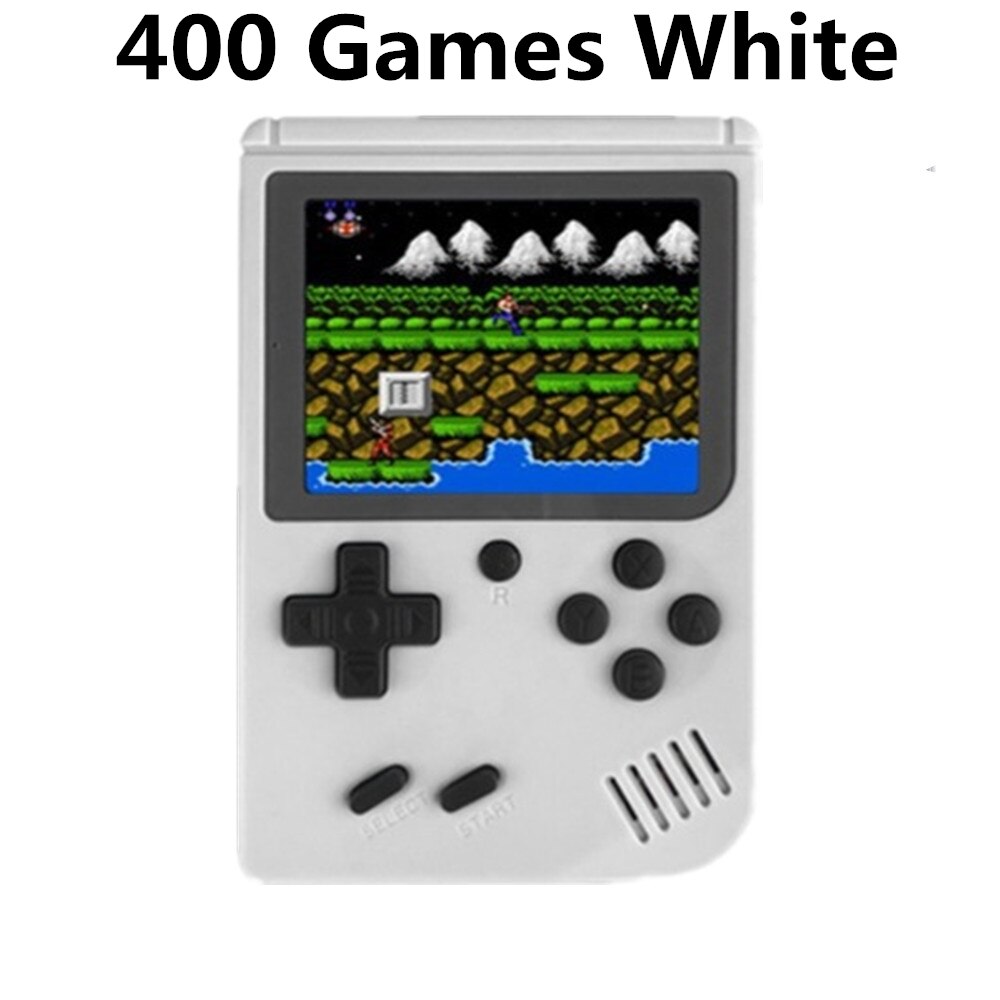 2021 nuovi giochi 500 In 1 MINI Console Video portatile retrò giocatori di giochi portatili ragazzo 8 Bit schermo LCD a colori da 3.0 pollici Gameboy: 400 White