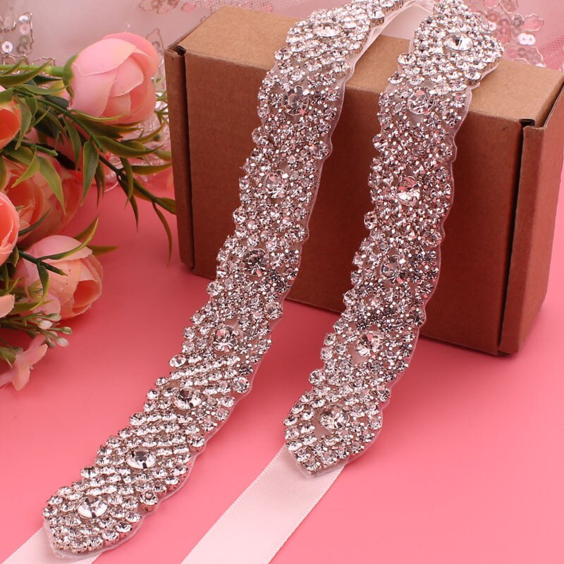 Bruids Trouwjurk Riem Kristal Strass Riem Jurk Diner Gordel: ivory
