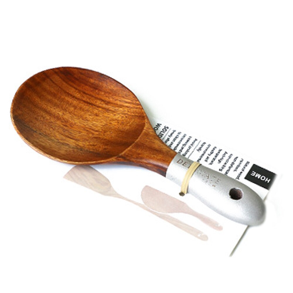 Laca de teca sencilla, utensilios de cocina coloridos, cocina de madera maciza, utensilios domésticos de cocina respetuosos con el medio ambiente: Black