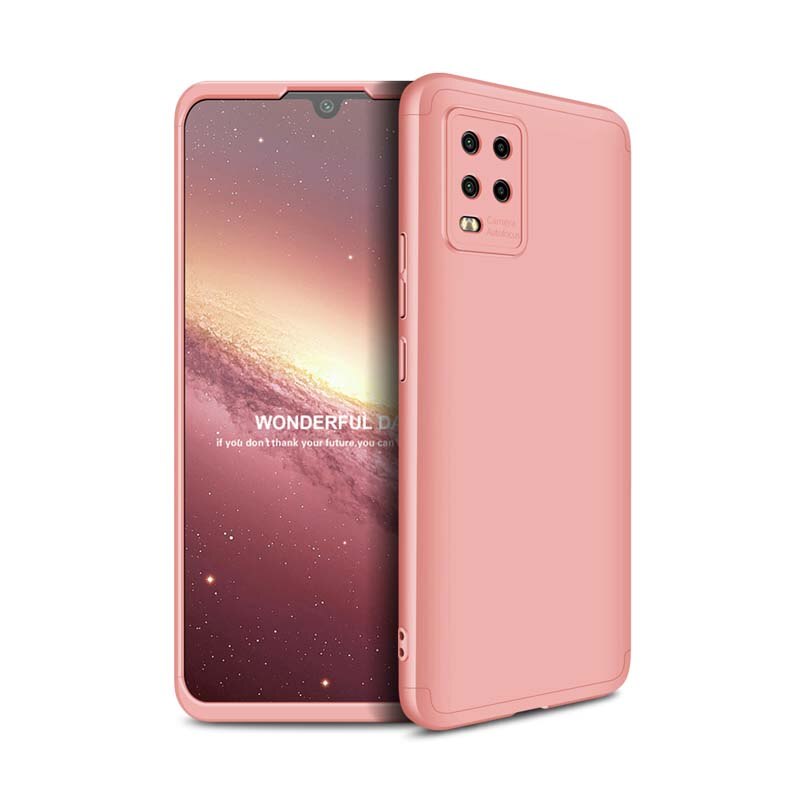 Gkk hoesje voor xiaomi  mi 10 lite 5g hoesje schokbestendig 360 volledige bescherming harde pc matte hoes voor xiaomi  mi 10 youth 5g чехол funda: Voor  mi 10 lite 5g / Type 1 --- roségoud