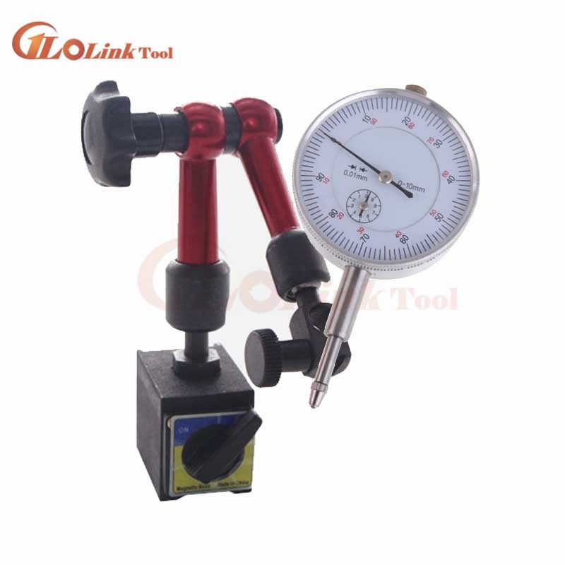 Mini 10mm Dial Indicator Magnetic Stand Base Holder Dial Test Comparator For Equipment Calibration