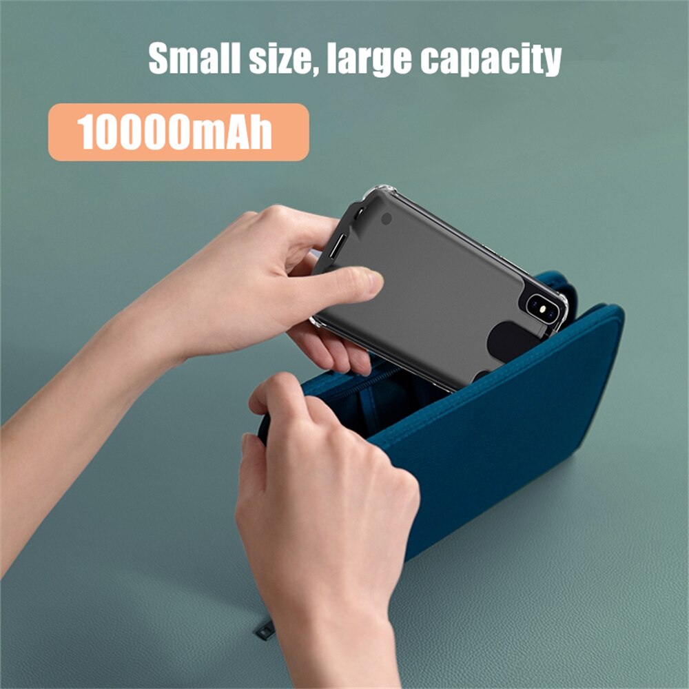 10000mAh Universal Power Bank Cover For iPhone 5.5-6.5 inch External Battery Cases Portable Charger Poverbank Adjustable Case