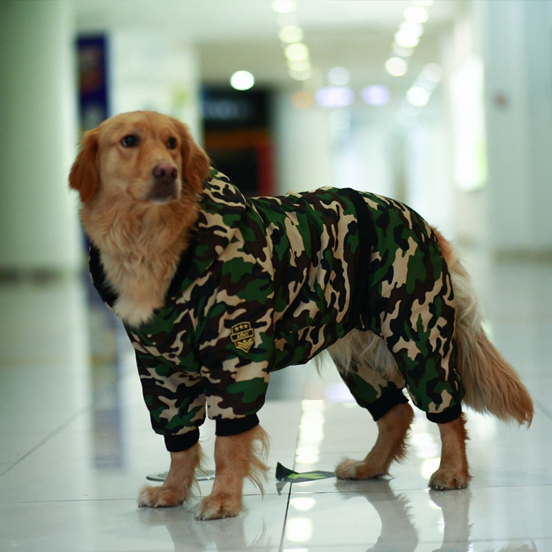 Ropa de invierno cálida de camuflaje Para mascota Perro de grande, mono con capucha, abrigo Para Retriever, chaqueta Para perros grandes, Ropa Para Perro Chihuahua