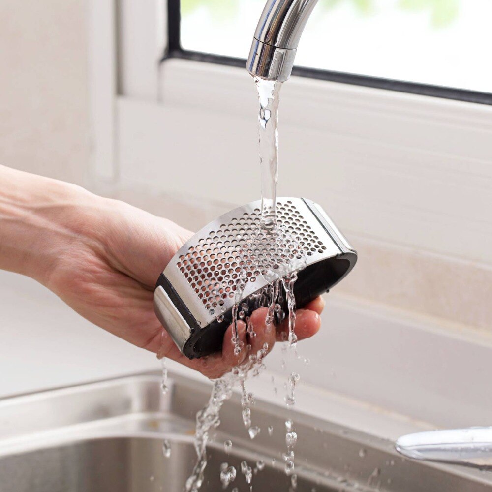 1PC Roestvrij Staal Handmatige Presser Ring Knoflookpers Crusher Ginger Squeezer Stamper Kichen Accessoires