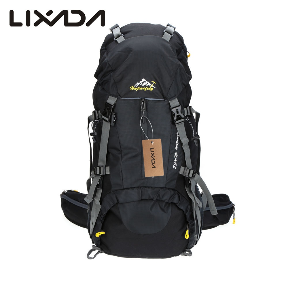 Lixada 50l rygsæk vandtæt udendørs sport vandreture trekking camping rejserygsæk pakke bjergbestigning klatring regntæppe