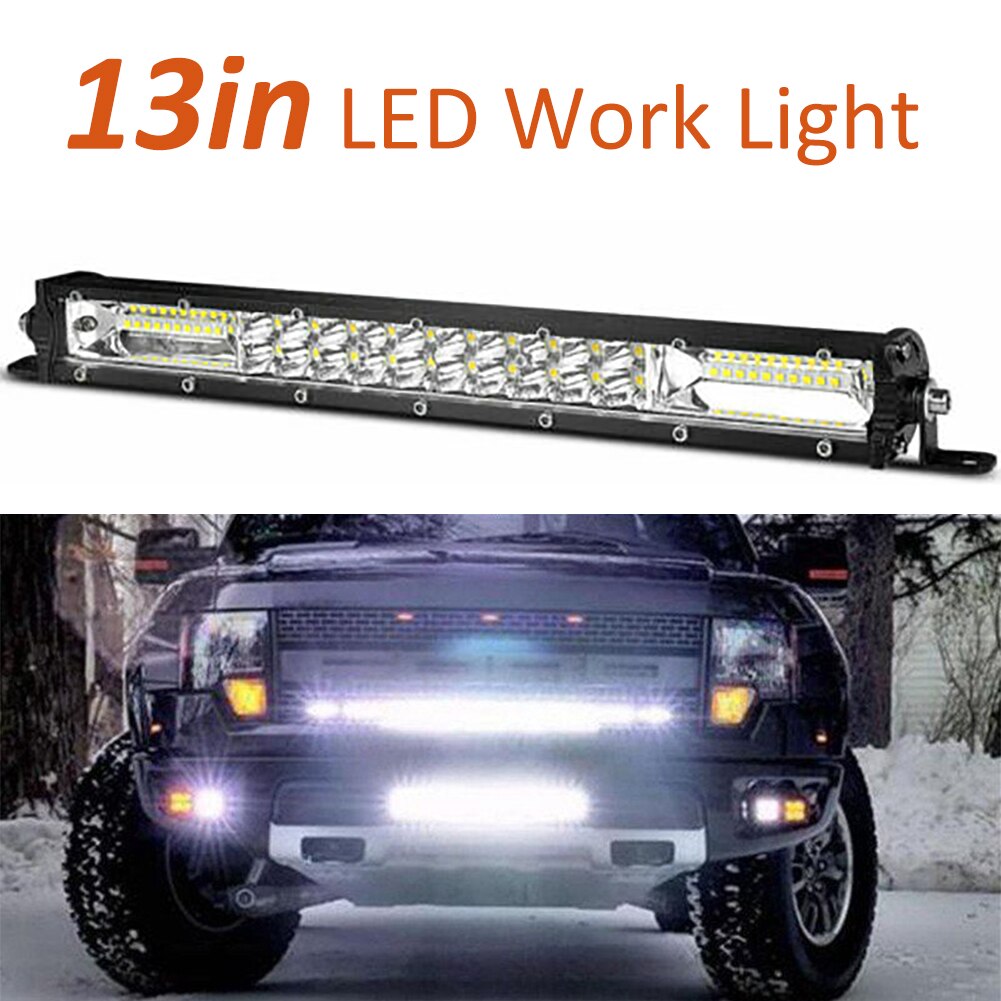 13" 20" Ultra Slim LED Light Bar Dual Row Spot Flood Combo Fog offroad Light Universal Car Accessories: BK1-01