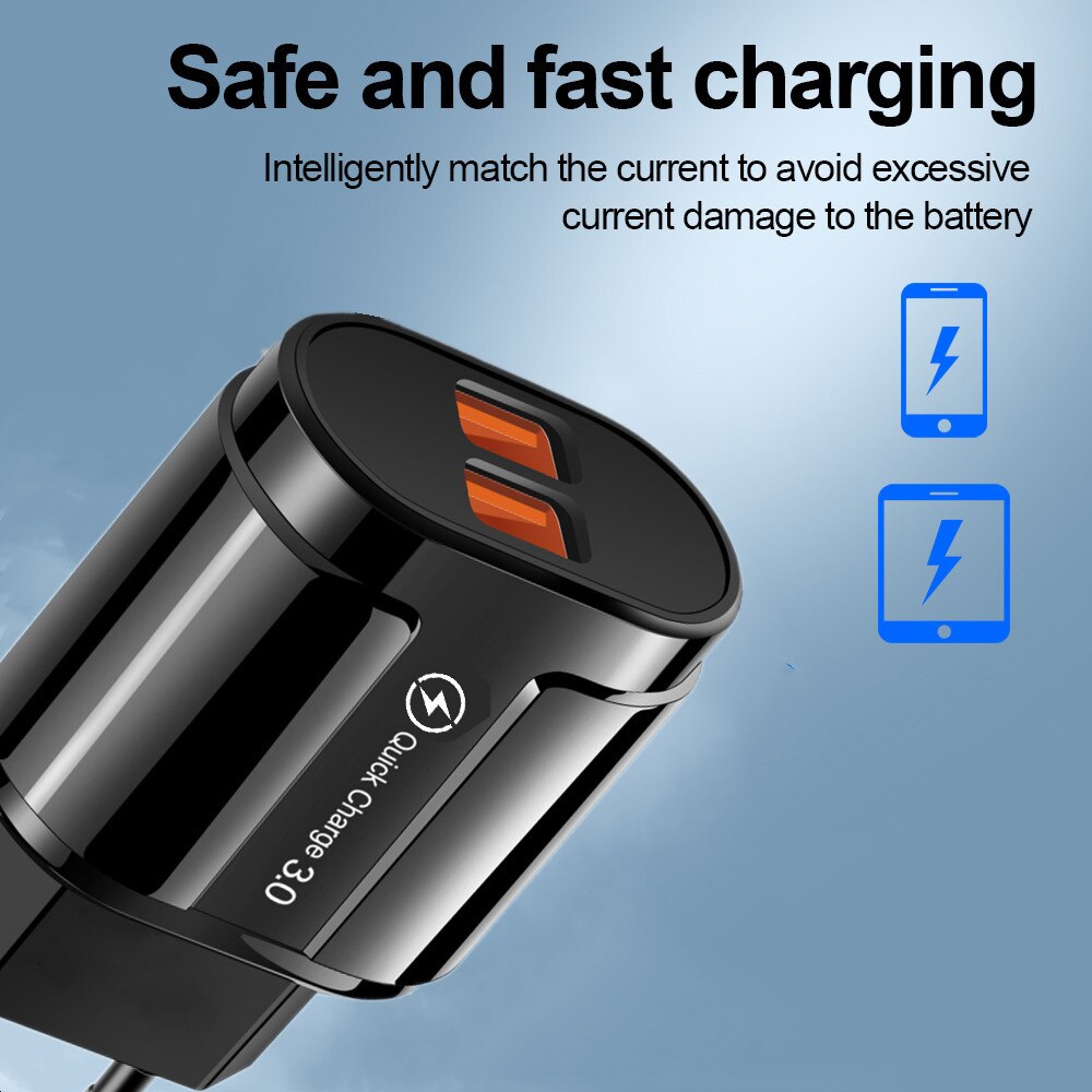 USB Charger Universal Quick Charge 3.0 4.0 fast charging wall charger adapter for iphone samsung huawei mobile phone tablet 3A