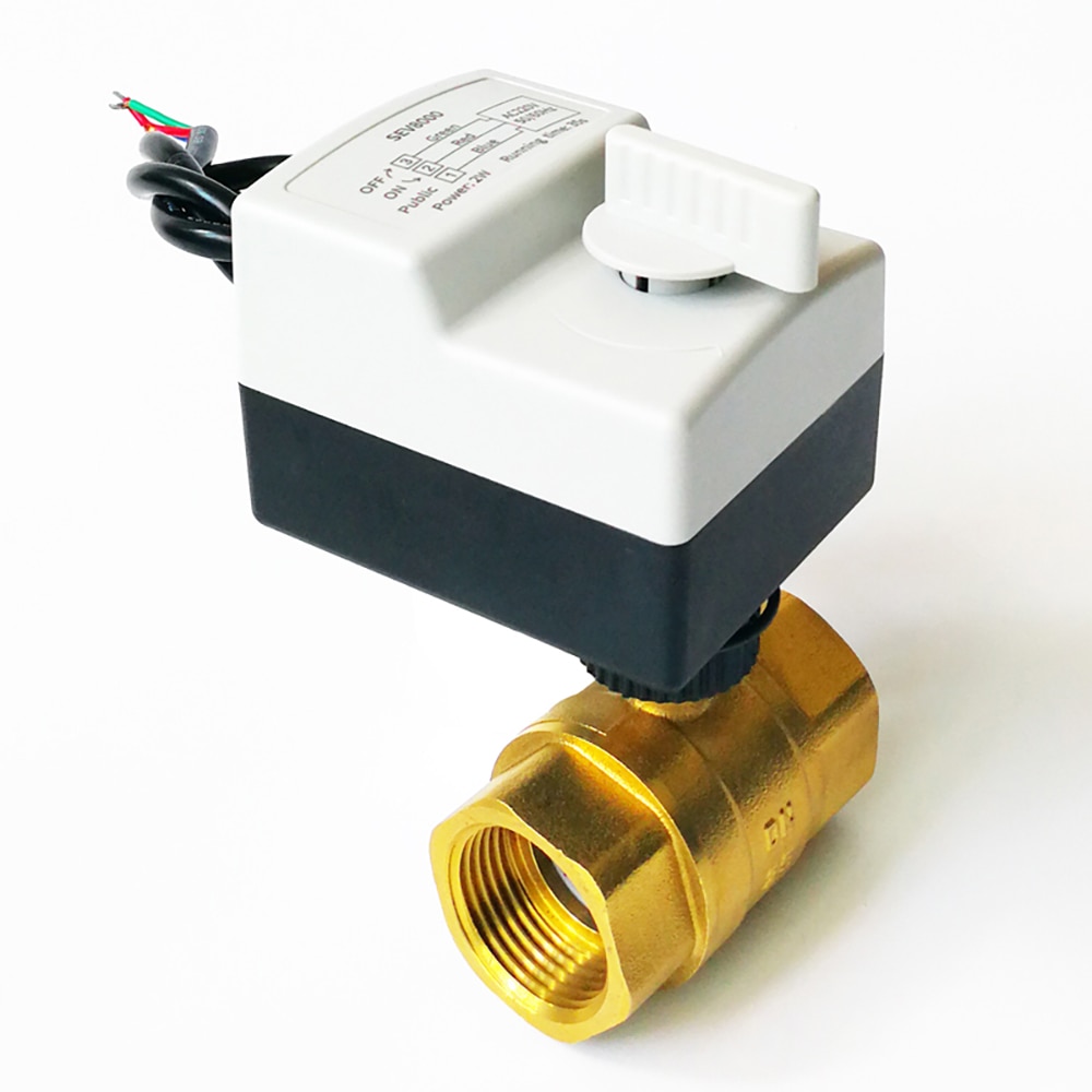 1 inch Full bore Electric motor valve AC220V, 3 wires 2 control electric motorized water valve DN25 2-way valve for irrigation