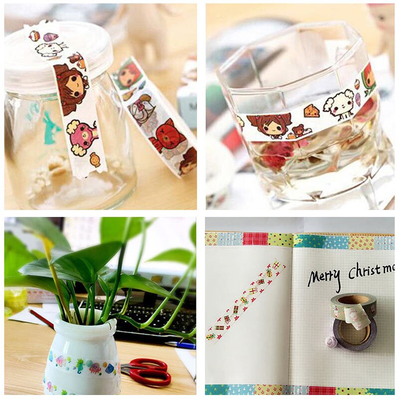 40 unids/lote al azar cinta de Washi de Scrapbooking de cintas adhesivas de papel japonés Kawaii Papelería, Material escolar adhesivos