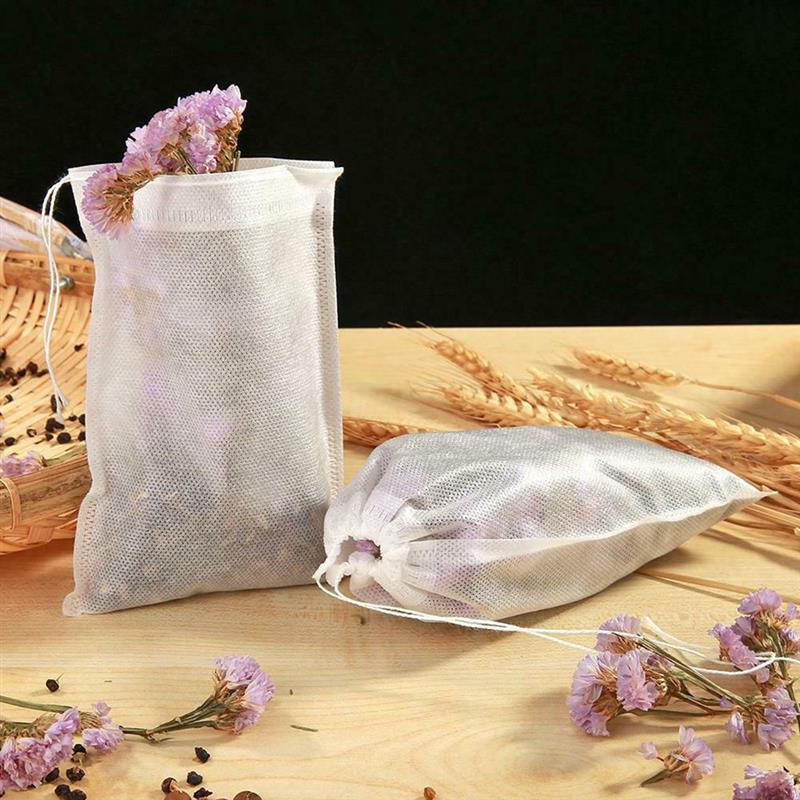 100 Pcs Empty Tea Bags For Tea Bag Infuser With String Heal Seal 5.5 x 7CM Sachet Filter Teabags Flower Tea Strainers Paper Bags