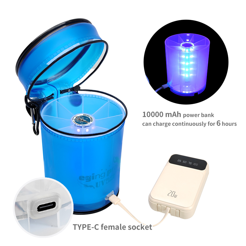 ILURE UV Aansteker Visaas Accumulator Jig Zacht Aas LED Flash Glow In Dark Operated Inktvis Licht Zeevissen Accessoires