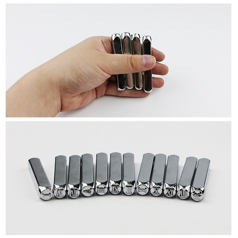 Number Stamp Set Iron Stamps Punch Press Tool Imprinting Marking Piece of Art for Stamps Leather Wood QP2