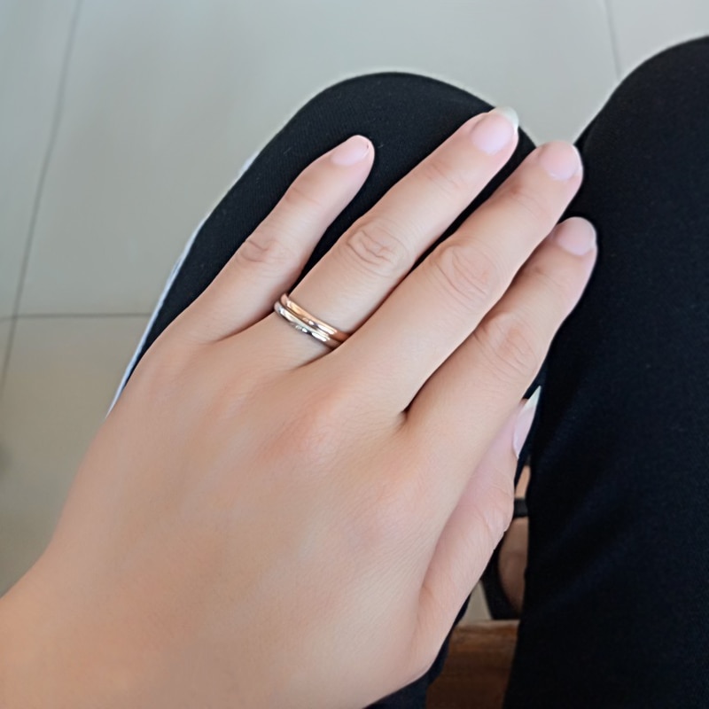 Anillo fino de acero inoxidable de 2mm, oro rosa y negro para mujeres y hombres, joyería minimalista para , de Simple, tamaño 3 a 10