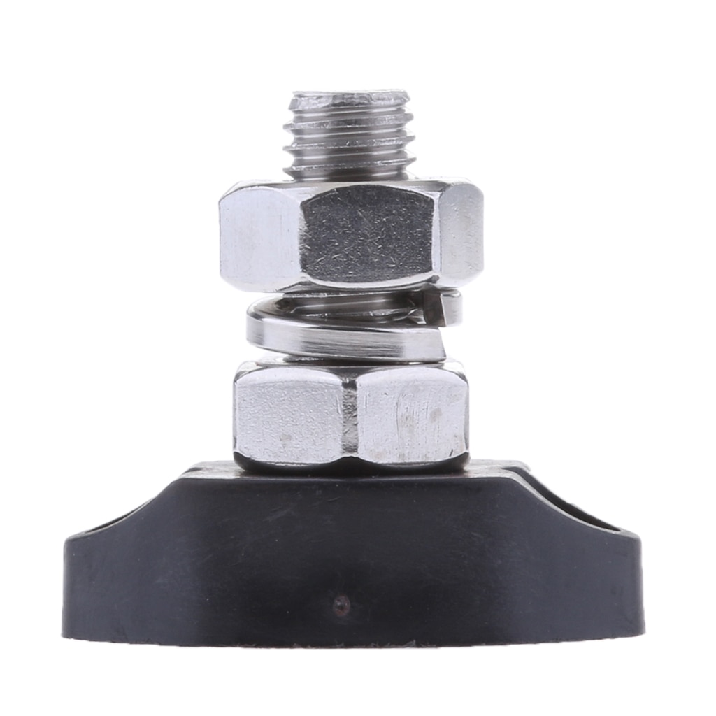 Dc 12v samleskinne klemmeblok  - 5/16 tommer 8mm positivt isoleret enkelt studs kraft- og jordforbindelsesstolpe - sort
