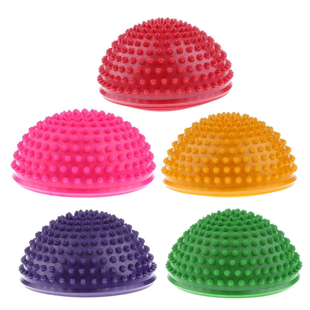 5 piezas media pelota para Yoga equilibrio Pods -Hedgehog Styled equilibrio medio abombado para niños-Hedgehog Styled mejorar el equilibrio