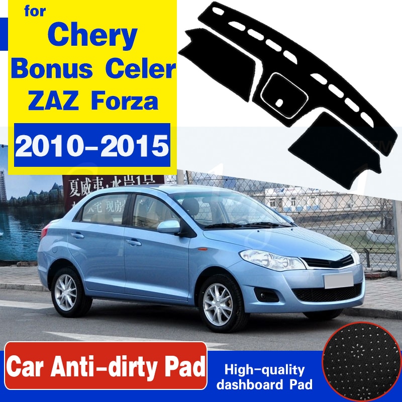Alfombrilla antideslizante para coche Chery Very Celer Fulwin 2 Storm Bonus ZAZ Forza MVM 315, almohadilla de la cubierta del tablero, accesorios para salpicadero