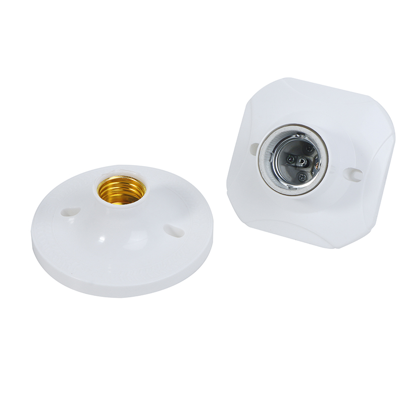 Soporte de bombilla LED E27, Base de enchufe redondo, lámpara colgante, Base de luz de pared de techo Industrial