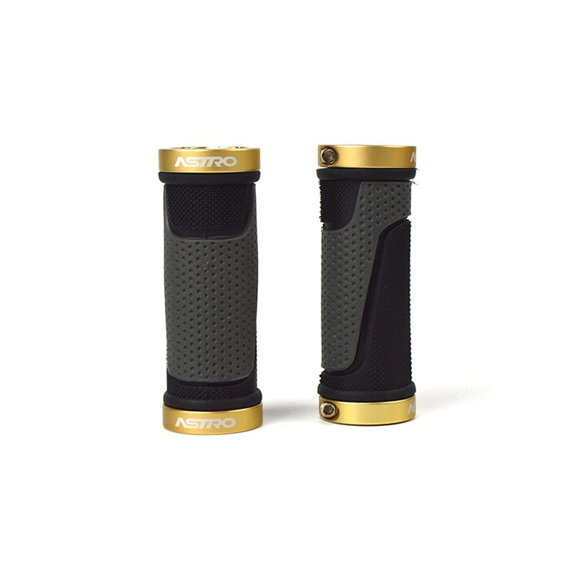 Punho para guidão de bicicleta, punho macio de borracha para bicicleta de montanha, acessórios de bike bzt041, 90mm: GOLD