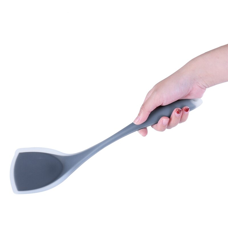 Espátula de silicona gruesa de mango largo, pala antiadherente para cocinar, accesorios de cocina, utensilio de protección