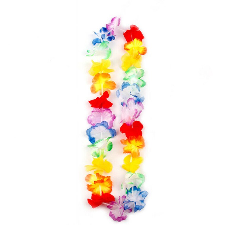 10 Pcs Wreath Hawaiian Party Decorations Birthday Wreath Tropical Style Necklace Theme Flowers Wedding Beach Decorations: 2PC
