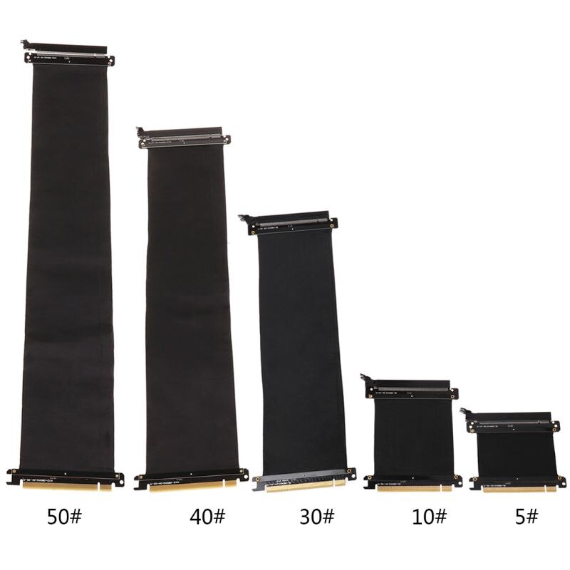 Adaptador flexível de alta velocidade do porto da extensão do cartão do riser do cabo do conector de pci express 3.0 16x para gpu com antijam