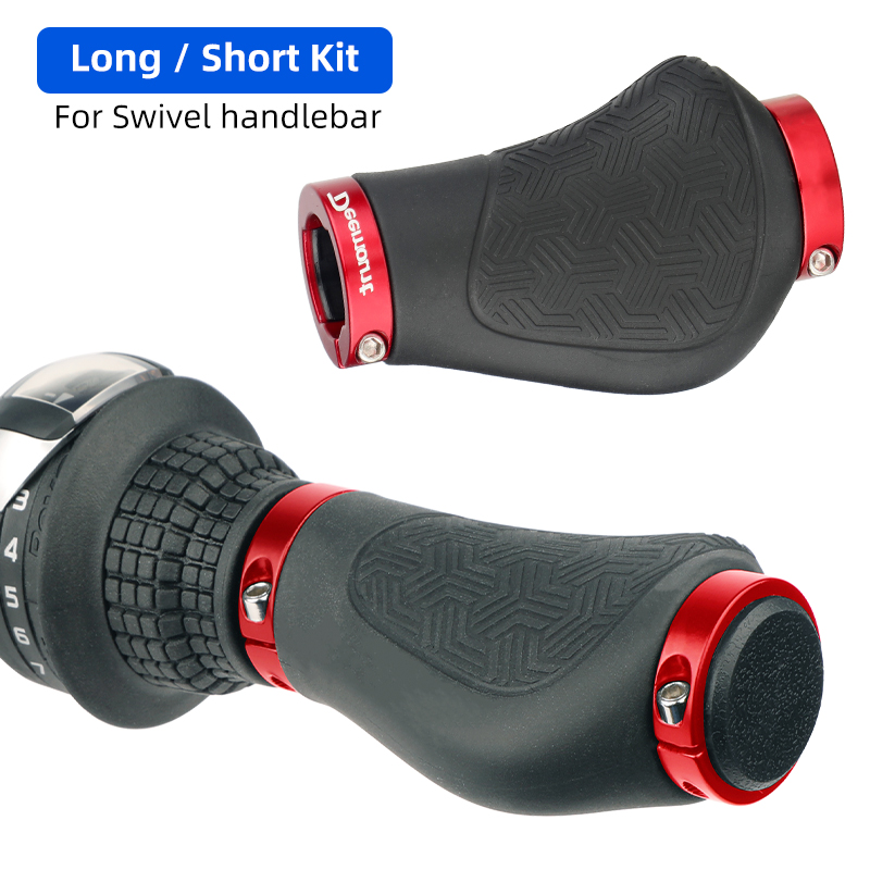 Dual Ring sperren Lange Kurze Lenkergriffe Stromlinienförmige MTB Klappfahrrad Twist Schalthebel Handauflage Rolle Gummigehäbenutzen Mantel