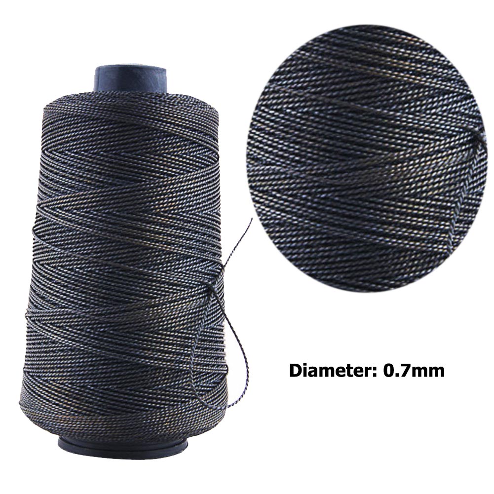 Durable 300M Overlocking Sewing Machine Line Strong Bounded Nylon Leather hand Sewing Thread for Craft Repair Shoes: Black
