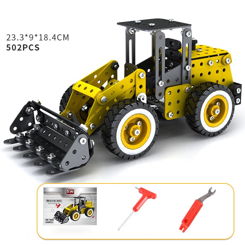 Rc bil 2.4g 10ch 1178 st rostfritt stål diy rc kontroll bulldozer larvband för gaffeltruck ingenjör dumper modell fordon: Ingen rc bulldozer