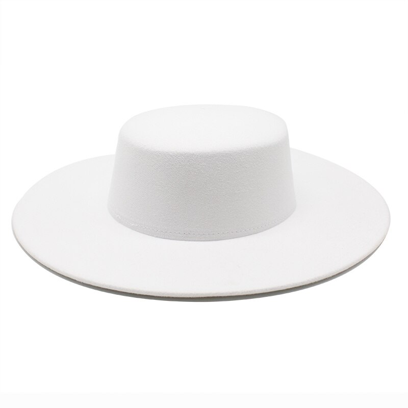 Klassieke Britse Stijl 9.5CM Grote Brede Rand Fedora Hoed Voor Vrouwen