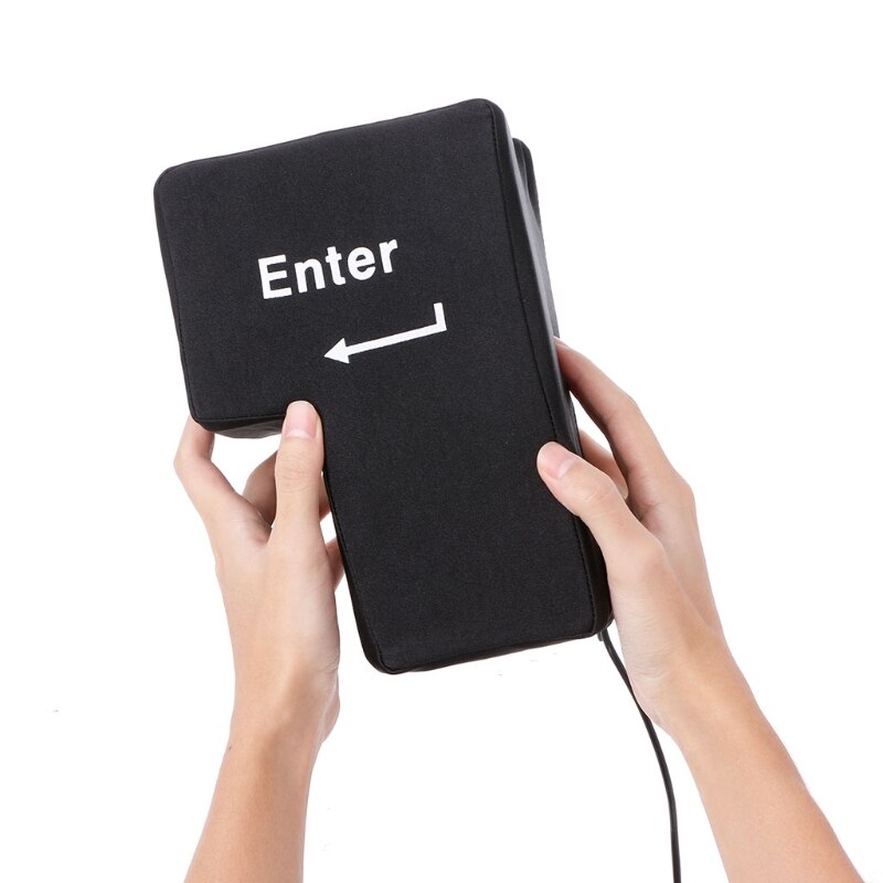 Big Enter Supersized Key USB Pillow Office Desktop Travel Nap For Anti Stress Relief