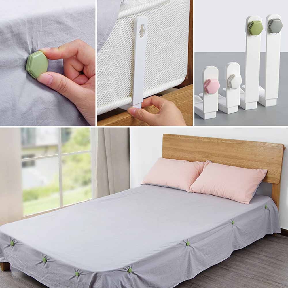 4 stk / sæt lagnet clip dyne lagen holder skridsikker fastgørelse clip holder klemmer madras fastgørelser griber holder