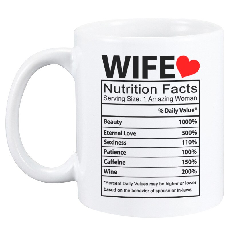 Couple Mug Ceramic Coffee Cup For Wife Husband Wedding Anniversary 350ml Coffee Mug Wife Cup: A