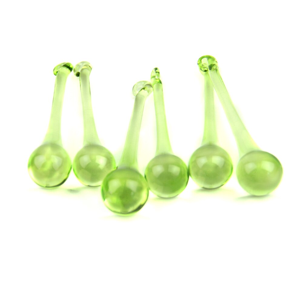 16 x 60mm/20 x 80mm liter grønt krystallglass prisme regndråper moderne lysekrone pendler belysningsdeler til hjemmedekorasjon