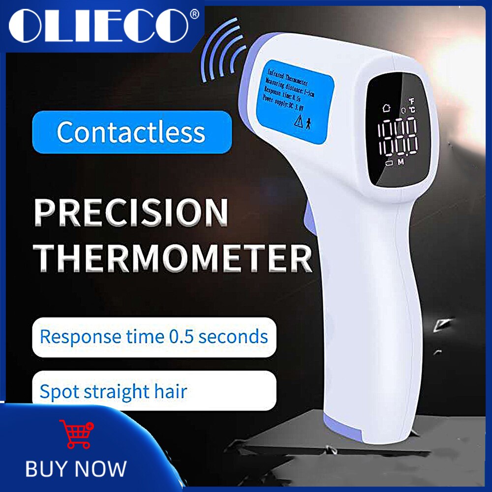 Olieco Digitale Voorhoofd Oorthermometer Non-contact Infrarood Baby Adult Body Temperatuur Meter Lcd Display Thermometer ℃ °F