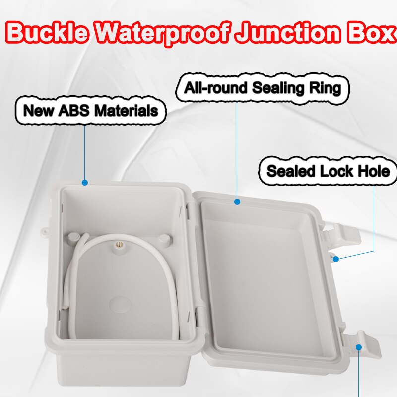 Waterproof Buckle Project box ABS Plastic Electric Control Box Wire Connection Cable Junction Box Instrument Enclosure Clamshell