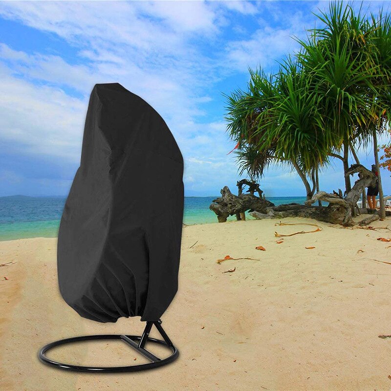 Outdoor Swing Eggshell Chair Dust Cover Garden Weave Hanging Egg Chair Seat Cover Anti-UV Waterproof Home Hanging Organizer